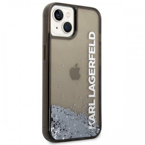 Karl Lagerfeld Translucent Liquid Glitter Case for iPhone 14 Black image 4