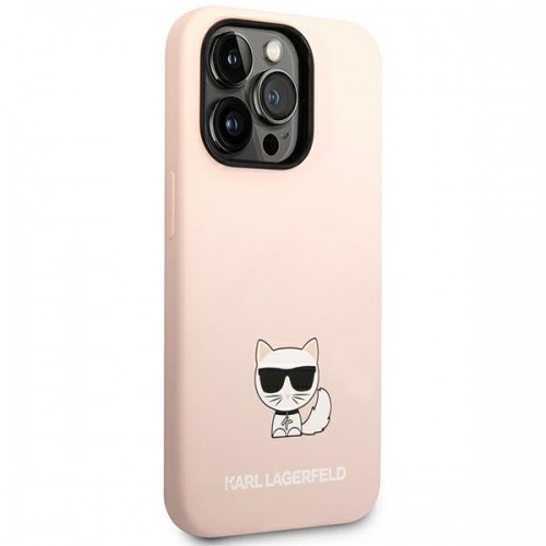 Karl Lagerfeld Liquid Silicone Choupette Case for iPhone 14 Pro Max Pink image 4