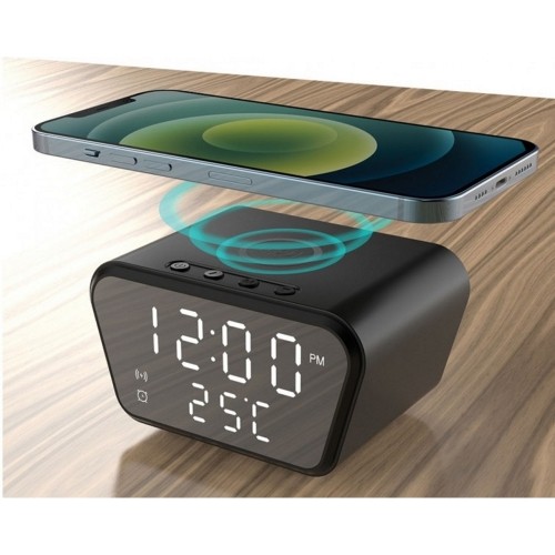 Rebeltec QI 10W W500 wireless charger with alarm clock image 4