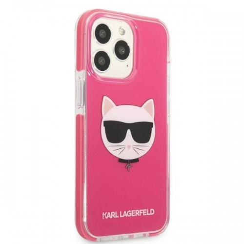 Karl Lagerfeld TPE Choupette Head Case for iPhone 13 Pro Max Fuchsia image 4