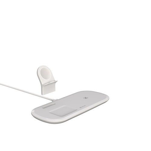 Devia 3 vienā bezvadu lādētājs iPhone | Airpods | Apple Watch 5V | 2A | 15W | + USB-C kabelis | balts image 4