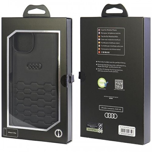 Audi GT Synthetic Leather iPhone 15 Plus 6.7" czarny|black hardcase AU-TPUPCIP15M-GT|D2-BK image 4