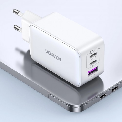 Ugreen CD244 65W USB-A | 2x USB-C GaN fast charger - white image 4