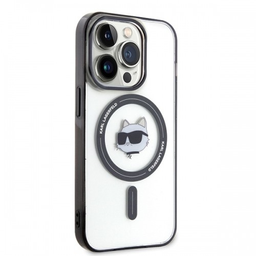 Karl Lagerfeld KLHMP15LHCHNOTK iPhone 15 Pro 6.1" transparent hardcase IML Choupette`s Head MagSafe image 4