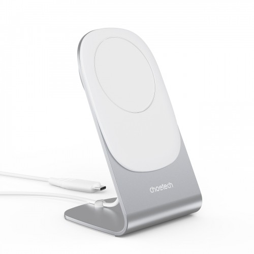 Choetech 15W Qi wireless inductive charger with MagSafe white (H046+T518-F) image 4