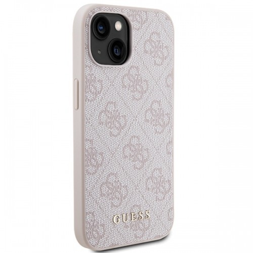Guess GUHCP15MG4GFPI iPhone 15 Plus 6.7" różowy|pink hard case 4G Metal Gold Logo image 4