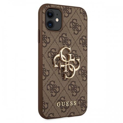 Guess case for iPhone 11 | XR from the 4G Big Metal Logo series - brown image 4