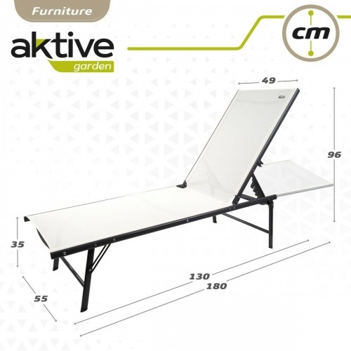 Atzveltnes krēsls Aktive Balts 180 x 35 x 49 cm (2 gb.) image 4