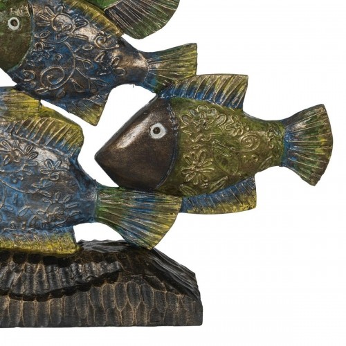 Bigbuy Home Декоративная фигура Синий Коричневый Зеленый Рыбы 60 x 11,5 x 52 cm image 4