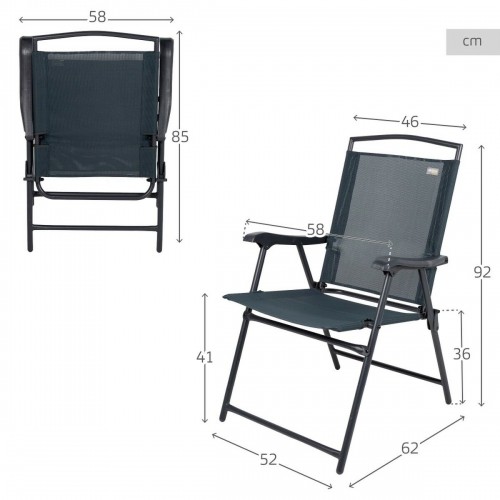 Saliekamais Krēsls Aktive Pelēks 46 x 92 x 62 cm (2 gb.) image 4