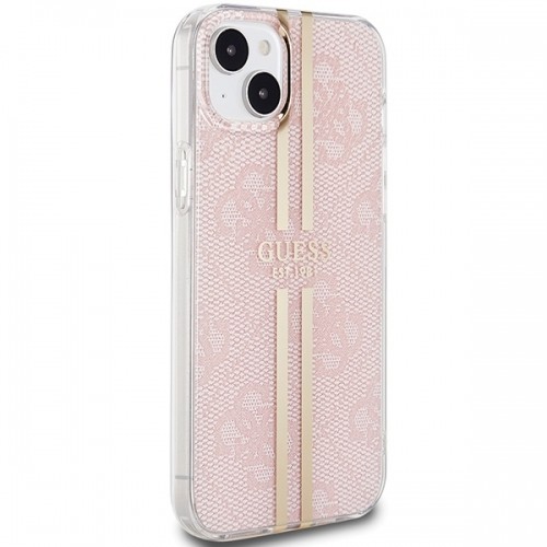 Guess GUHCP15MH4PSEGP iPhone 15 Plus | 14 Plus 6.7" różowy|pink hardcase IML 4G Gold Stripe image 4