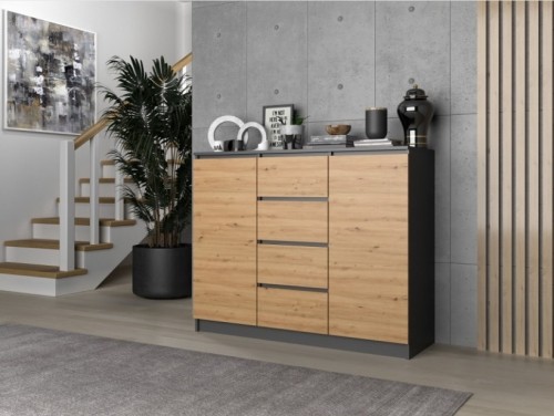 Top E Shop 2D4S chest of drawers 120x40x97 cm, anthracite/artisan image 4
