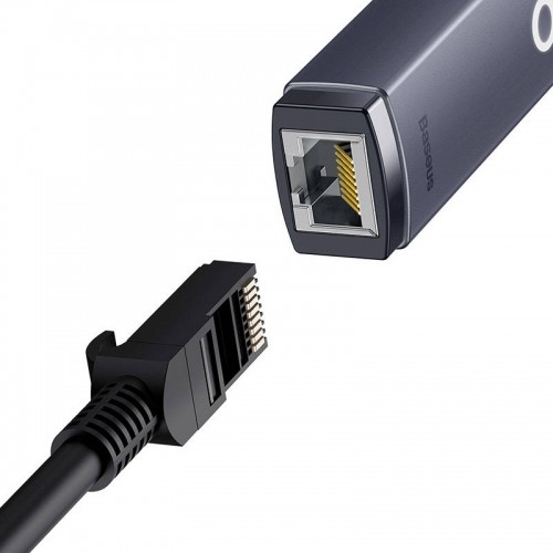Baseus Lite Series USB Type C adapter - RJ45 LAN socket 1000Mbps black (WKQX000313) image 4