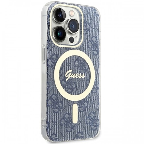Guess GUHMP15XH4STB iPhone 15 Pro Max 6.7" niebieski|blue hardcase IML 4G MagSafe image 4