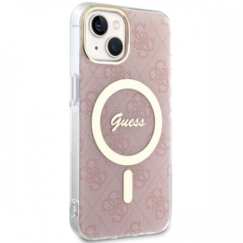 Guess GUHMP15SH4STP iPhone 15 | 14 | 13 6.1" różowy|pink hardcase IML 4G MagSafe image 4