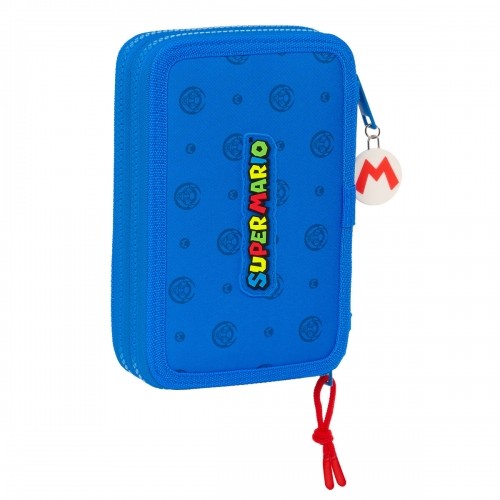Двойной пенал Super Mario Play Синий Красный 12.5 x 19.5 x 4 cm (28 Предметы) image 4