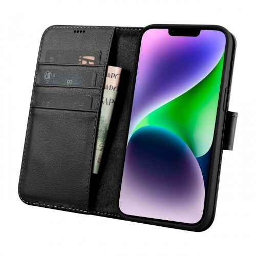 iCarer Wallet Case 2in1 Cover iPhone 14 Plus Anti-RFID Leather Flip Case Black (WMI14220727-BK) image 4