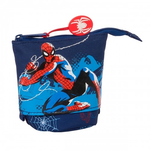 Zīmuļu Penālis Spider-Man Neon Tumši Zils 8 x 19 x 6 cm image 4