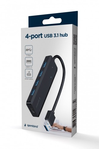Gembird UHB-U3P4P-02 4-port USB 3.1 (Gen 1) hub image 4