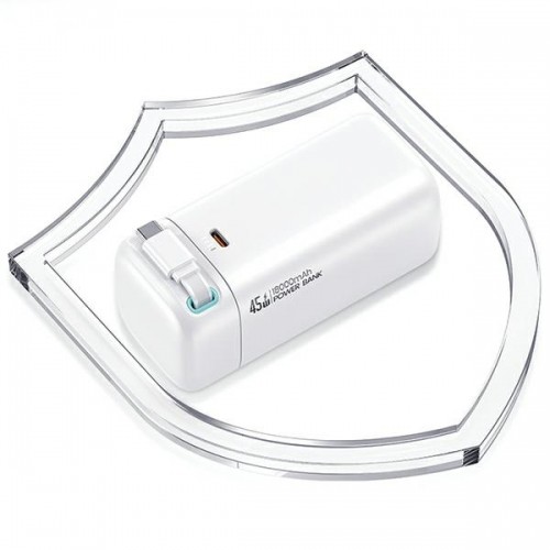 USAMS Powerbank ze zwijanym kablem USB-C 18000 mAh PD45W Fast Charge XMF Series biały|white 20KCD21602 (US-CD216) image 4