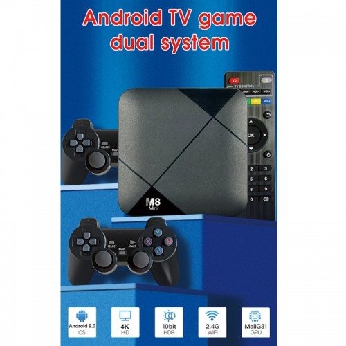 Tvix M8 Mini 2in1 4K Media Box + Retro Game console 2x Wi-Fi Controllers & 6x Platform 8-64bit 5000 Games image 4