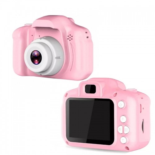 CP X2 Детская Цифровая Фото и Видео камера с MicroSD катрой  2'' LCD цветным экраном Розовый image 4
