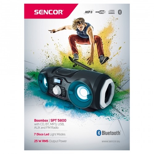 Boombox ar CD, BT, MP3, USB, AUX Sencor SPT 5800 image 5