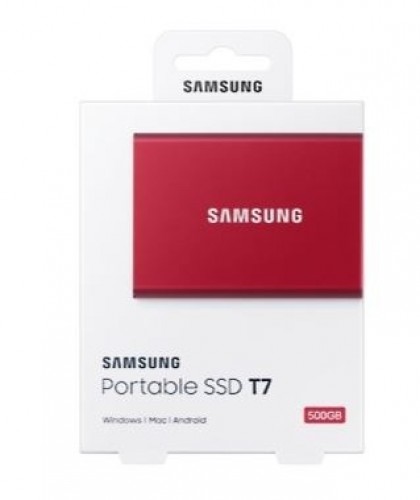 Samsung Drive SSD Portable T7 500GB USB 3.2 Gen.2 red image 5