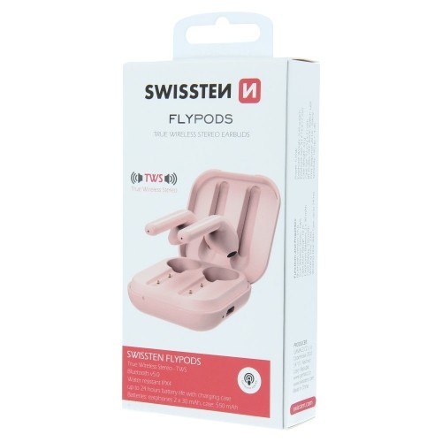 Swissten FlyPods Bluetooth 5.0 Stereo Austiņas ar Mikrofonu (MMEF2ZM/A) Analogs Rozā image 5
