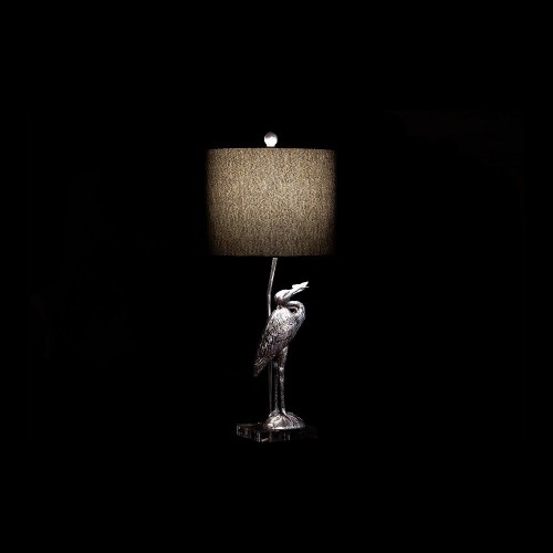 Galda lampa DKD Home Decor Melns Sudrabs Poliesters Akrīls Sveķi (33 x 33 x 74 cm) image 5