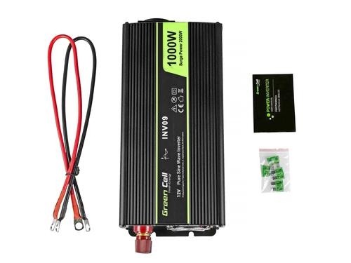 Green Cell INV09 power adapter/inverter Auto 1000 W Black image 5