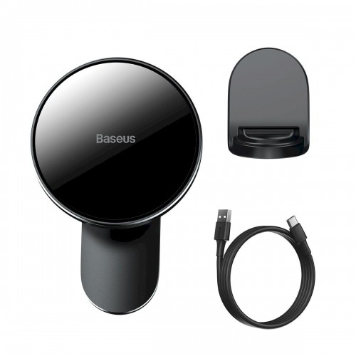 Baseus Big Energy car mount with wireless charger 15W for Iphone 12 (Black) image 5