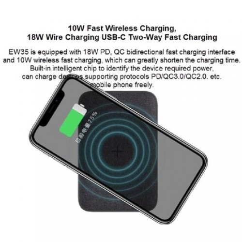 Orsen EW35 Wireless Power Bank 10000mAh black image 5