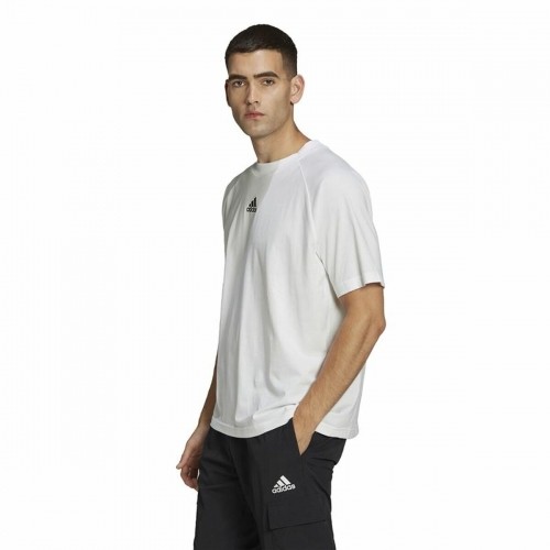 Vīriešu Krekls ar Īsām Piedurknēm Adidas Essentials Brandlove Balts image 5