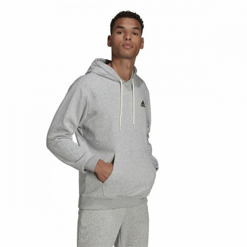 Толстовка с капюшоном мужская Adidas Essentials Feelcomfy Серый image 5