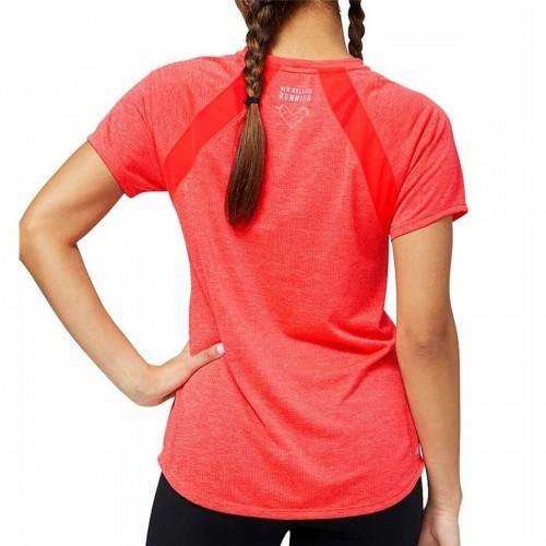 Sieviešu Krekls ar Īsām Piedurknēm New Balance Impact Run Oranžs image 5