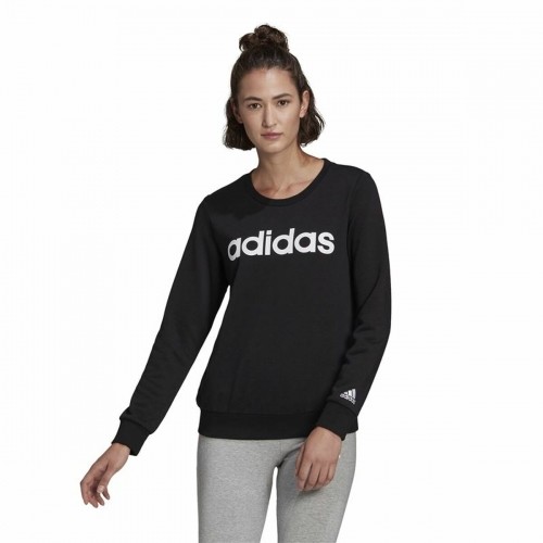 Sieviešu Sporta Krekls bez Kapuča Adidas Essentials Logo Melns image 5
