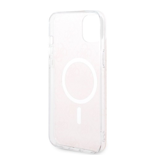 Guess 4G MagSafe Compatible Case + Wireless Charger for iPhone 14 Plus Pink image 5
