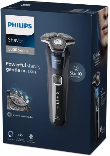 PHILIPS Shaver Series 5000, Wet& Dry skuveklis (lādējams), zils - S5885/10 image 5