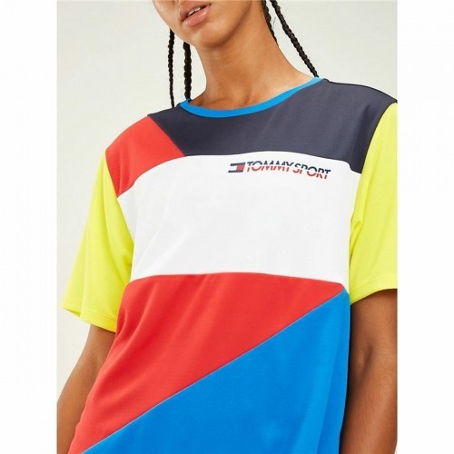 Sieviešu Krekls ar Īsām Piedurknēm Tommy Hilfiger Colour-Blocked Zils image 5