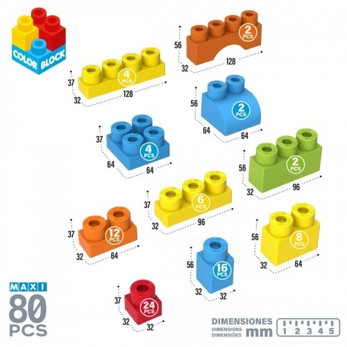 Celtniecības Komplekts Color Block Basic 80 Daudzums (4 gb.) image 5