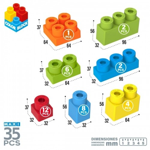 Celtniecības Komplekts Color Block Basic Kubs 35 Daudzums (6 gb.) image 5