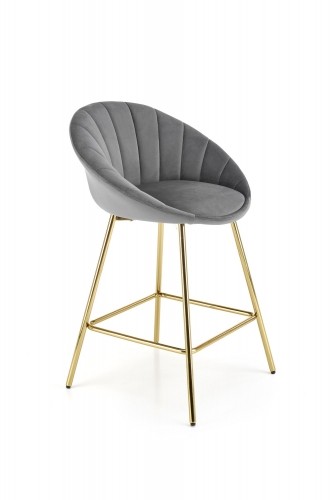 Halmar H112 bar stool, grey / gold image 5