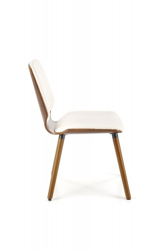 Halmar K511 chair, creamy / walnut image 5