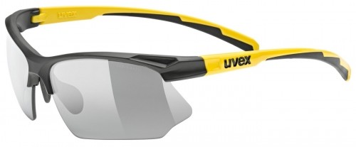 Velosipedu brilles Uvex sportstyle 802 V black matt-sunbee/ smoke image 5