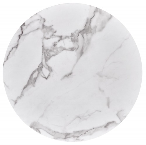 Halmar MORATA round table, white marble / black / gold image 5