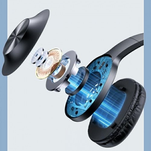 USAMS Słuchawki nauszne Bluetooth YX05 E-Join Series czarny|black TDLYEJ02 twarde etui, 1200mAh image 5