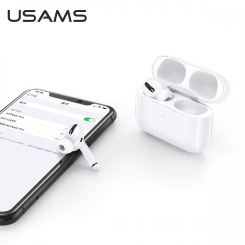 USAMS Słuchawki Bluetooth 5.0 TWS Emall Series bezprzewodowe biały|white BHUYM01 (US-YM001) image 5