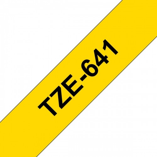 Ламинированная лента для фломастеров Brother TZE-641 Жёлтый Чёрный Чёрный/Жёлтый 18mm image 5