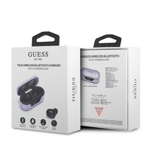 Guess słuchawki Bluetooth GUTWST31EU TWS + stacja dokująca fioletowy|purple image 5